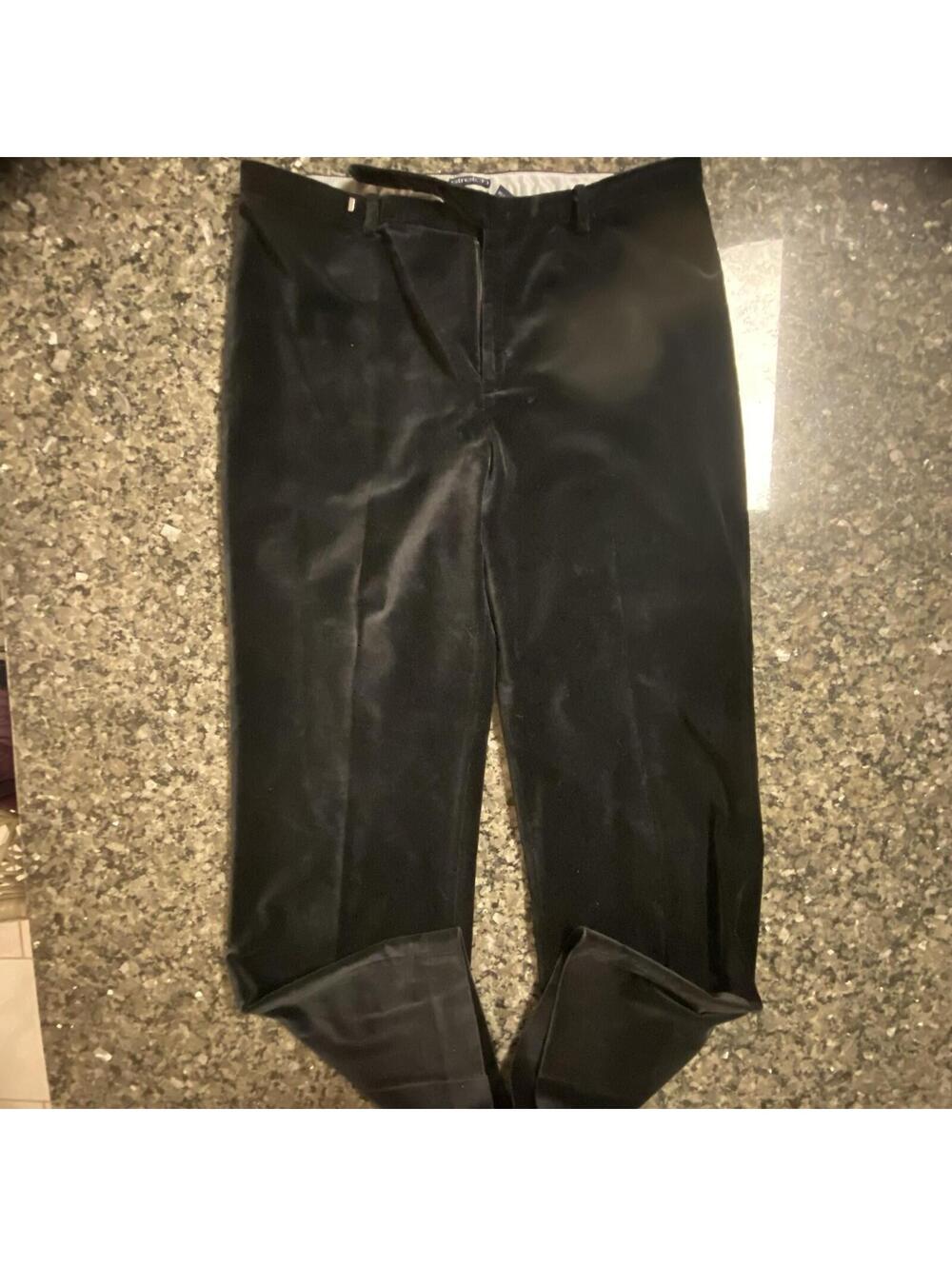 GAP Women's Black Stretch Pants Cotton Spandex Flat Front Solid 28" Inseam